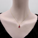 14K Gold Signature Hand-Carved Pink Tourmaline Flower Charm jewelry Kirsten's Corner 