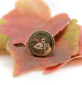 14K Gold Victorian Enamel Winged Cherub Ring Kirsten's Corner 