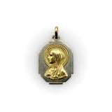 Art Deco French 18K Gold Virgin Mary or Madonna Pendant Kirsten's Corner 