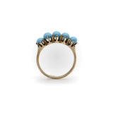 Victorian 10K Gold Five-Stone Turquoise Ring ring Kirsten's Corner 