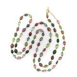 18K Gold Syna Multi-Colored Tourmaline Bead Necklace Necklace Kirsten's Corner 