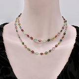 18K Gold Syna Multi-Colored Tourmaline Bead Necklace Necklace Kirsten's Corner 