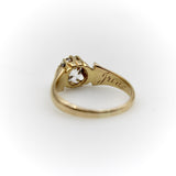 Victorian 14K Gold 1 Carat Old Mine Cut Engagement Ring Kirsten's Corner 