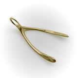 Signature 14K Gold Make a Wish Wishbone Pendant Pendant Kirsten's Corner 