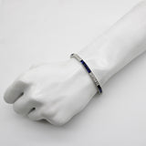 Art Deco Diamond and Sapphire Platinum Line Bracelet Bracelet Kirsten's Corner 