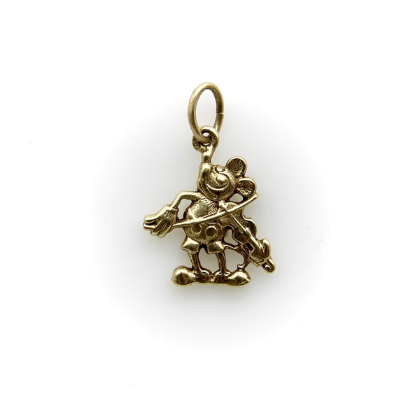 Rare Vintage 14K Gold “Fiddling Around” Mickey Mouse Charm Kirsten's Corner 