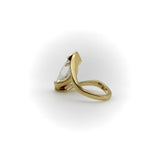 18K Gold 2.6 Carat Marquise Diamond Ring by Lawrence Martin Kling ring Kirsten's Corner 