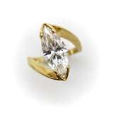 18K Gold 2.6 Carat Marquise Diamond Ring by Lawrence Martin Kling ring Kirsten's Corner 