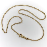 Edwardian 14K Gold Watch Chain Necklace with Dog Clip Kirsten's Corner 