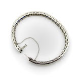 Art Deco Diamond and Sapphire Line Bracelet with Zig-Zag Pattern Bracelet Kirsten's Corner 