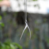 Signature Sterling Silver Make a Wish Wishbone Pendant Pendant Kirsten's Corner 