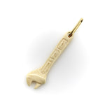 Fossilized Mammoth Tusk Wrench Charm with 14K Gold Bail Pendant, Charm Kirsten's Corner 