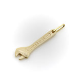Fossilized Mammoth Tusk Wrench Charm with 14K Gold Bail Pendant, Charm Kirsten's Corner 