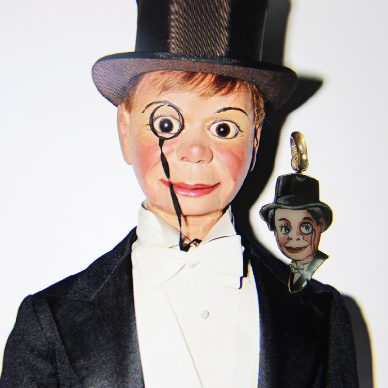 Retro 14K Gold Enamel Charlie McCarthy Puppet Charm Kirsten's Corner 