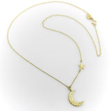 18K Gold Me & Ro Paisley Moon and Star Necklace Necklace Kirsten's Corner 