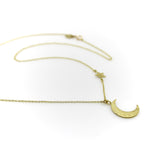 18K Gold Me & Ro Paisley Moon and Star Necklace Necklace Kirsten's Corner 