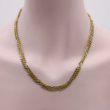 Vintage 18K Gold Italian Curb and Infinity Link Chain Chain Kirsten's Corner 