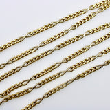 Vintage 18K Gold Italian Curb and Infinity Link Chain Chain Kirsten's Corner 