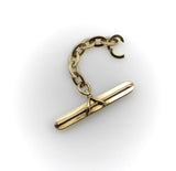 14K Gold Victorian T-Bar with Oval Chain Link Extension Pendant Kirsten's Corner 