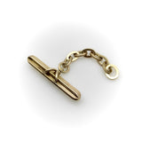 14K Gold Victorian T-Bar with Oval Chain Link Extension Pendant Kirsten's Corner 