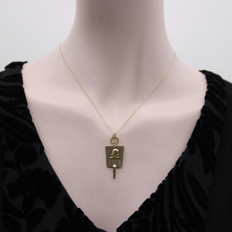 10K Gold Momento Mori Pendant Charm Kirsten's Corner 