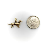 14K Gold Dachshund Dog Charm Kirsten's Corner 