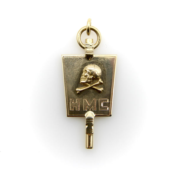 10K Gold Momento Mori Pendant Charm Kirsten's Corner 