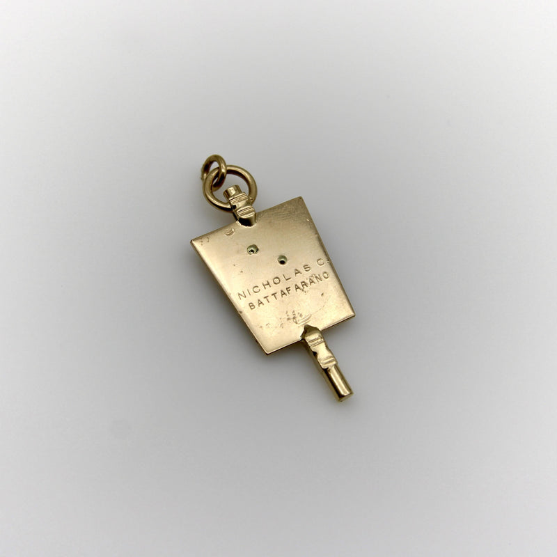 10K Gold Momento Mori Pendant Charm Kirsten's Corner 