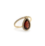 Nina Runsdorf 18K Gold Diamond and Garnet Flip Ring ring Kirsten's Corner 