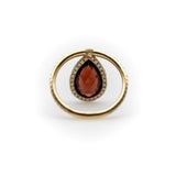 Nina Runsdorf 18K Gold Diamond and Garnet Flip Ring ring Kirsten's Corner 