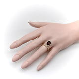 Nina Runsdorf 18K Gold Diamond and Garnet Flip Ring ring Kirsten's Corner 