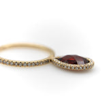 Nina Runsdorf 18K Gold Diamond and Garnet Flip Ring ring Kirsten's Corner 