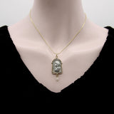 Sterling Silver and 14K Gold Brother Wolf Virgo Maria Medallion jewelry Kirsten's Corner 
