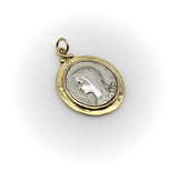 Sterling Silver and 14K Gold Brother Wolf Our Lady of Lourdes Medallion Kirsten's Corner 