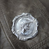 Victorian Sterling Silver Helmeted Greek Warrior God Brooch Kirsten's Corner 