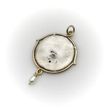 Sterling Silver and 14K Gold Brother Wolf Wailing Wall Medallion Pendant Kirsten's Corner 