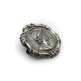 Victorian Sterling Silver Helmeted Greek Warrior God Brooch Kirsten's Corner 