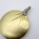 18K Gold Diamond Disc Pendant Kirsten's Corner 