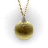 18K Gold Diamond Disc Pendant Kirsten's Corner 