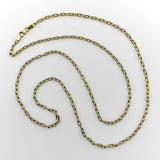 18K Gold Open Link Italian Long Chain Herco 