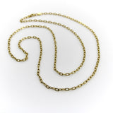 18K Gold Open Link Italian Long Chain Herco 