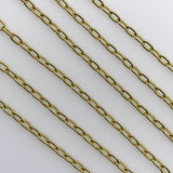 18K Gold Open Link Italian Long Chain Herco 