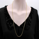 18K Gold Open Link Italian Long Chain Herco 