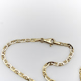 14K Gold UnoAErre Flattened Mariners Link Chain UnoAErre 