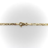 14K Gold UnoAErre Flattened Mariners Link Chain UnoAErre 