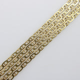14K Gold UnoAErre Flattened Mariners Link Chain UnoAErre 