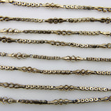 12K Gold Early Victorian Alternating Star Link Chain Kirsten's Corner 