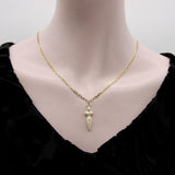 14K Gold Fossilized Mammoth Tusk Fertility Idol Pendant Pendant, Charm Kirsten's Corner 