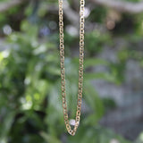 14K Gold UnoAErre Flattened Mariners Link Chain UnoAErre 