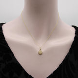 14K Gold and Fossilized Mammoth Tusk Man in the Moon Charm Kirsten's Corner 